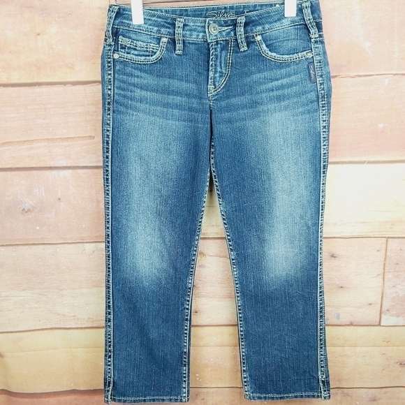📣2/40$📣 SILVER Frances capri jeans size 26 - Picture 2 of 8